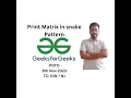 Print Matrix in Snake Pattern GFG POTD GeeksForGeeks Problem Of The Day 8th Nov 2023
