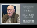 Remembering Bob Deaton Livestream - 21 February 2026