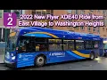 NYCT M2 LIMITED Bus Ride 2022 New Flyer XDE40 9427 from East Village to Washington Heights