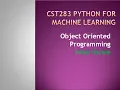 Python for Machine Learning - Object Oriented Programming