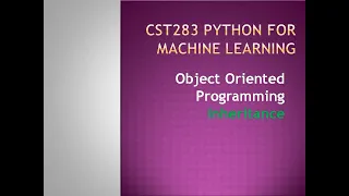 Python for Machine Learning - Object Oriented Programming
