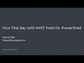 Your First Day with AWS Tools for PowerShell