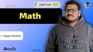 Leetcode 202 Happy Number in Telugu Set Floyd s Cycle Detection Python DSA srkcodes
