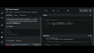 What is between - Codewars