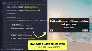 How to Create a Random Quote Generator using Html CSS and vanilla javascript