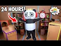 Download Lagu We Spend 24 HOURS Inside a Cardboard Room!