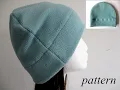 Cozy Fleece Fabric Beanie Hat Sewing Pattern Photo Tutorial Links Below