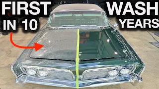 First Wash in 10 years Chrysler Imperial Barn Find