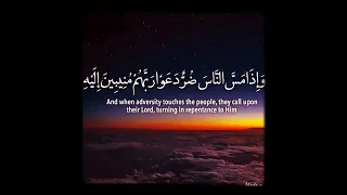 المنشاوي وإذا مس الناس ضر دعوا ربهم منيبين إ ليه ثم إ ذا أذاقهم منه رحمة إذا فريق منهم بربهم يشركون  دندنها
