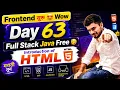 Full Stack Java Free Frontend Started Today Day 63 aadiandjava 2 0