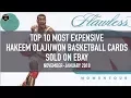 Top 10 Most Expensive Hakeem Olajuwon Basketball Cards Sold on Ebay November - January 2018