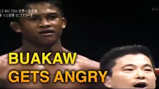 buakaw gets angry because of rule breaking