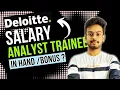 Deloitte Salary Analyst Trainee In Hand Salary Compensation Benefits Bonus Kn Academy