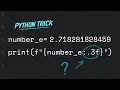 Python Trick Round Numbers Using f-strings 3 Decimal Places
