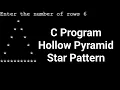 C Program Hollow Pyramid Star Pattern C Program Practice Question