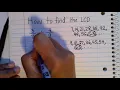 How To Find The LCD Least Common Denominator