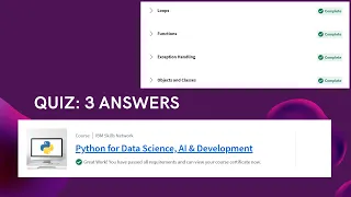 Python for Data Science AI Development IBM Skills Network Week 3 Quiz answer Coursera