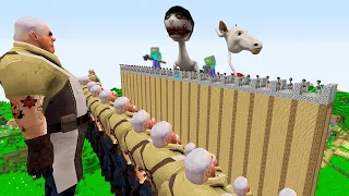 SCARY UMA AİLESİ GÜVENLİ DUVARI VS MR. MEAT KIYAMETİ! - Minecraft