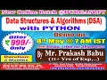 Data Structures Algorithms with PYTHON Online Training DURGASOFT
