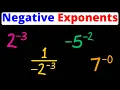 Intro to Negative Exponents Powers - Several Examples