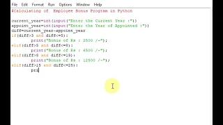 Calculating of Employee Bonus Program in Python