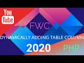 Dynamically add columns to multiple tables in MySQL DB 2020 FWC