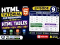 HTML Tutorial for Beginners in Hindi Episode 9 HTML Tables table tr th td colspan rowspan