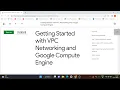 Getting Started with VPC Networking and Google Compute Engine Qwiklabs Updated lab Google Cloud