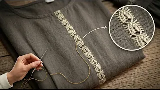 Decorative Border Stitch for Dressmaking & Garments