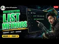 Master Python List Methods Nested Lists Hindi Agentic AI W3 P2