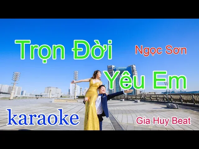 Trọn Đời Yêu Em - Karaoke  - Tone Nam - Nhạc Sống - gia huy beat