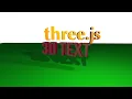 three js - 3D Text and Fonts