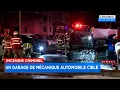 Saint-Hubert trois vehicules incendies devant un garage de mecanique automobile
