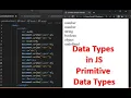 Data Type in JavaScript JavaScript Primitive Datatypes JavaScript Tutorial in Hindi part 13