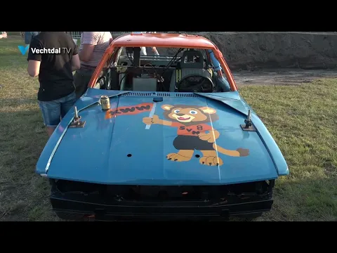 Auto's kieken op het rodeo terrein 