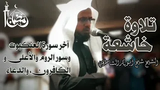 تلاوة نادرة جدا للشيخ شيخ أبو بكر الشاطري آخر سورة العنكبوت و سور الروم والأعلى و الكافرون ودعاء 