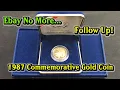 1987 US Mint Commemorative Gold Coin Ebay No More Follow Up