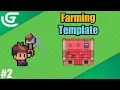 Making Farming game in GDevelop Template in progress