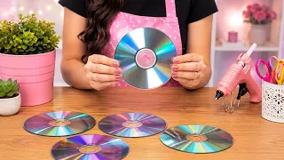 😱 Nunca mais jogue fora CDs velhos! IDEIA INCRÍVEIS #ideas 