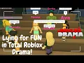 Gaslighting and LYING for Fun in Total Roblox Drama HUGE DRAMA FUNNY MOMENTS MESSY