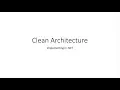 Implementing the Clean Architecture in NET Core - Ian Cooper