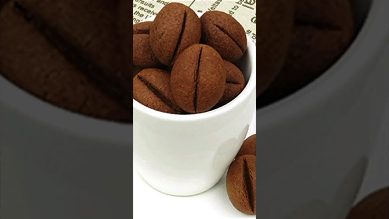 Eggless Coffee Bean Cookies   How to make coffee bean cookies #shortsvideo #shorts #cookies #howto