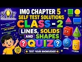 MATH OLYMPIAD CHAPTER - 5 QUIZ LINES SOLIDS AND SHAPES