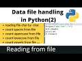 File Handling in Python - Reading from a file