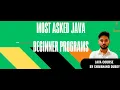 JAVA QUESTIONS Palindrome Fibonacci Prime Armstrong Digit Sum Problem PART 13