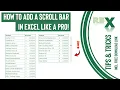 How to add a SCROLL BAR in Excel like a PRO