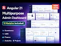 Angular 21 Multipurpose Admin Dashboard Ecommerce CRM Analytics Finance Projects Demos