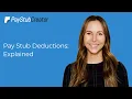 Pay Stub Deductions Explained