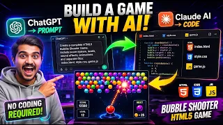 Build a Bubble Shooter Game with AI ChatGPT Prompt Claude AI Coding HTML5 Game Tutorial