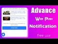 Advance Free Web Push Notifications WordPress Blogger Webpushr Notifications Software